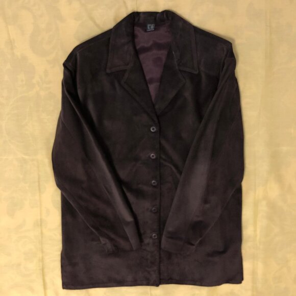 Rich Dark Chocolate Danier Suede Jacket - Picture 8 of 10